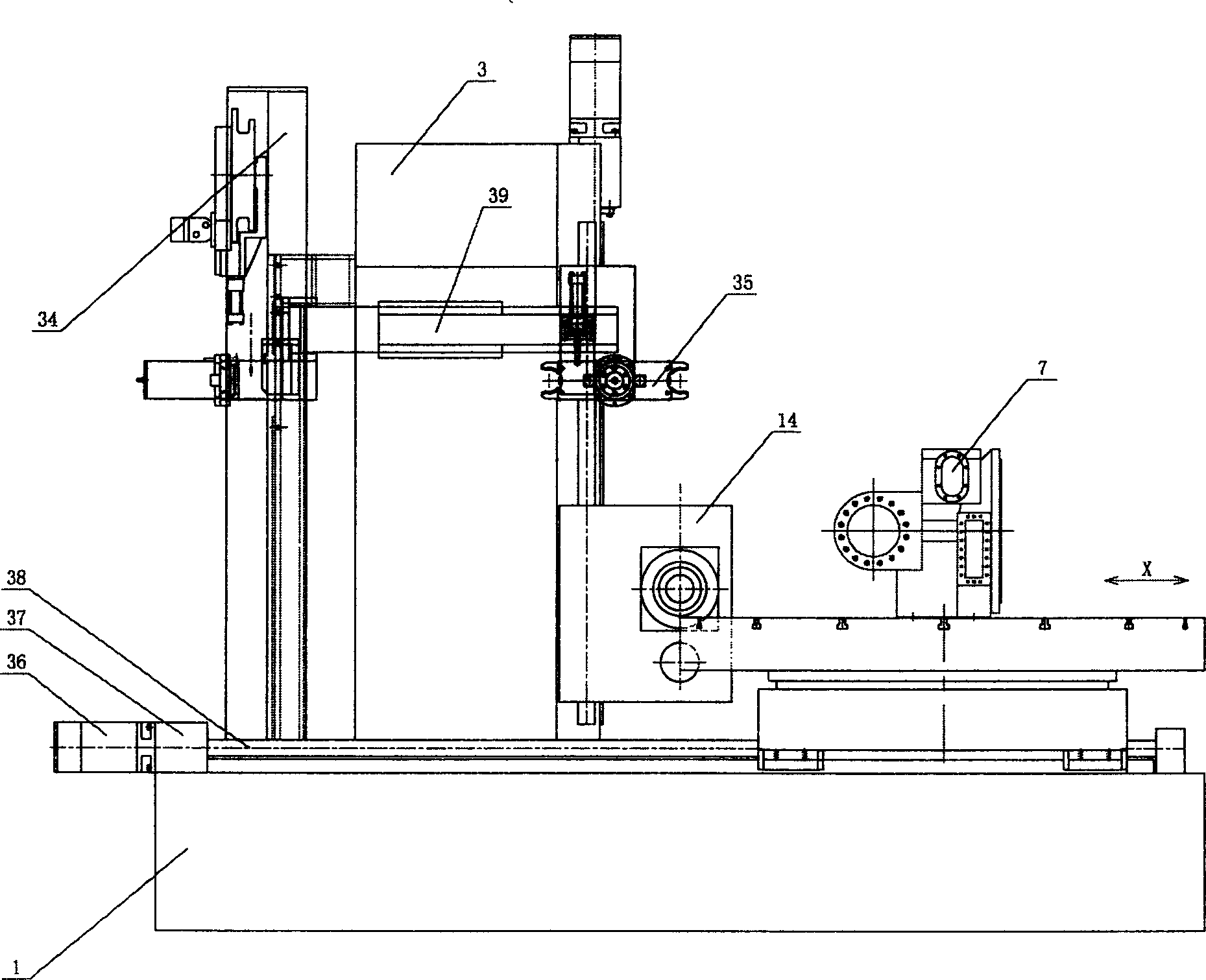 Fast vertical/horizontal type boring and milling automatic processing center