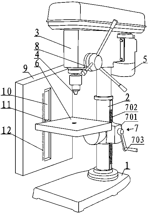 Synchronous-pulley drilling machine capable of improving drilling accuracy