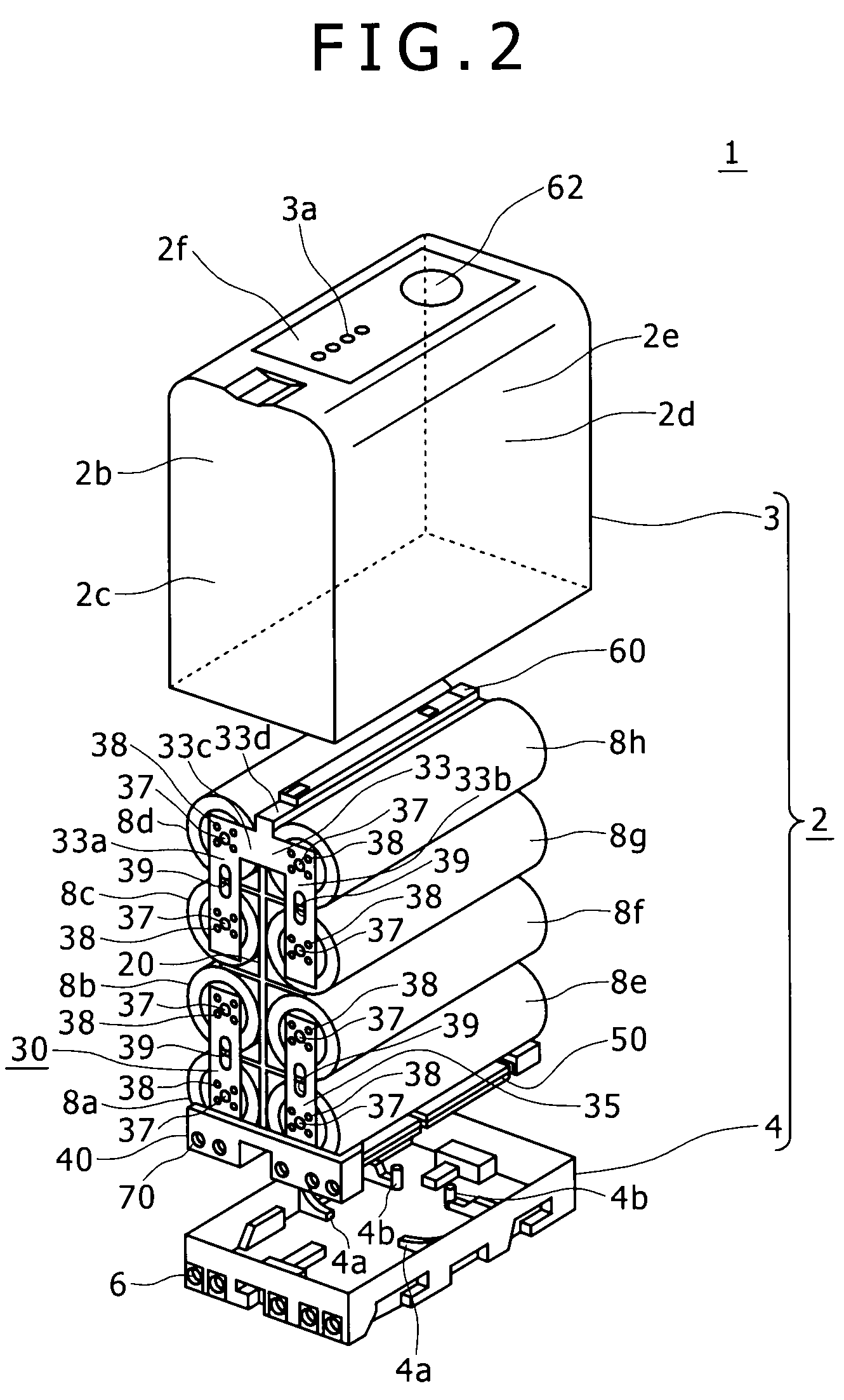 Battery pack including ultrasonic welding surfaces