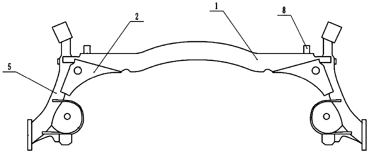 Antifatigue torsion beam for plate formation