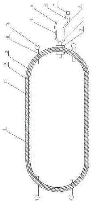 Air bag for overhauling petroleum pipeline