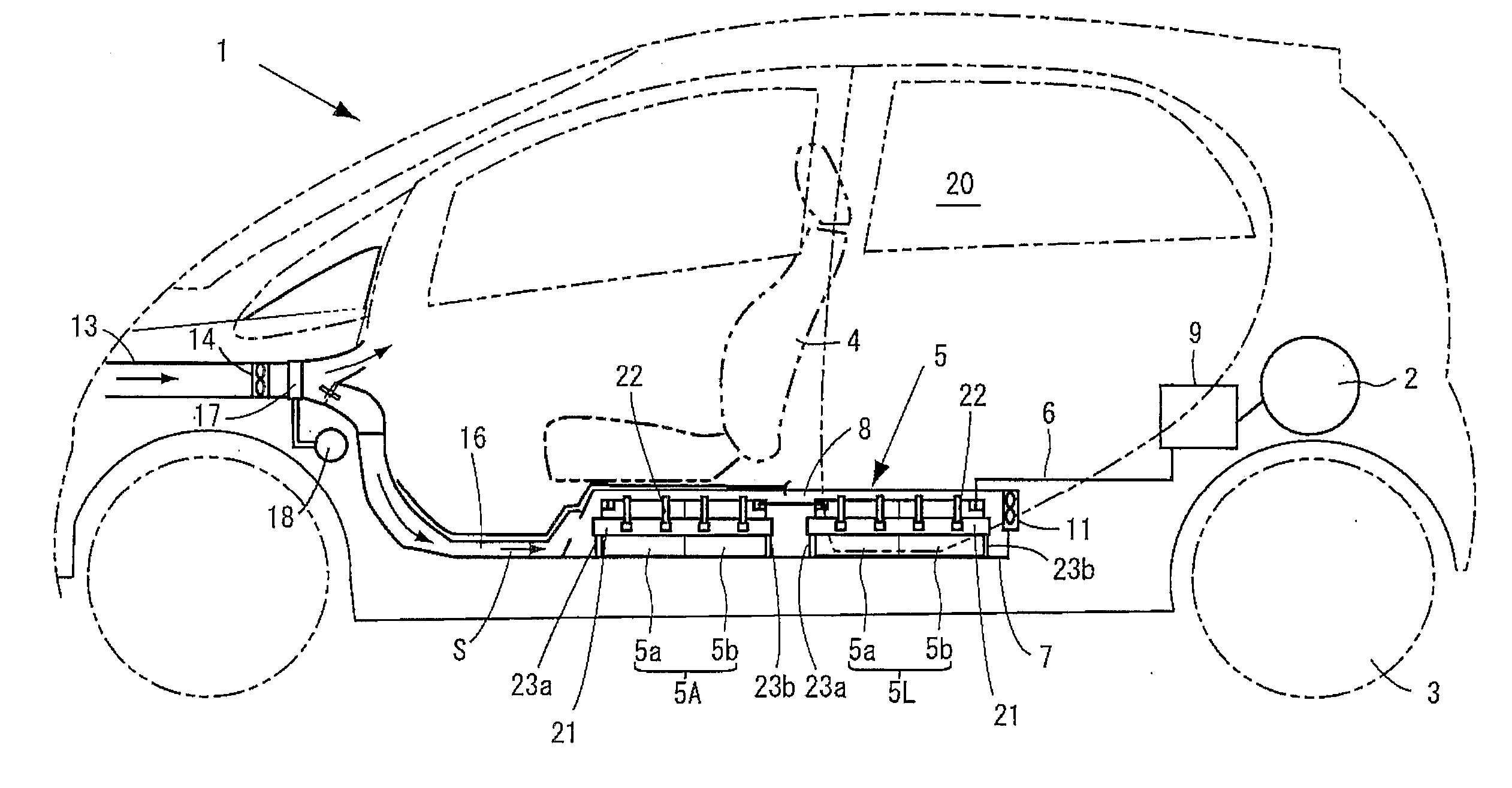 Battery positioning structure for electric vehicle