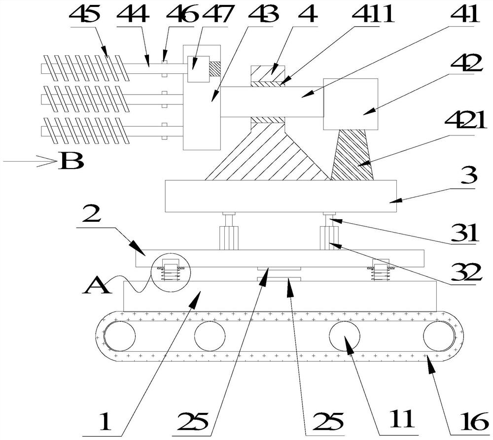 Coal mine roadway tunneling device based on big data