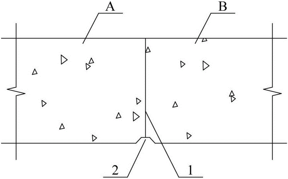 Construction method of vertical construction joints in fair-faced concrete facing