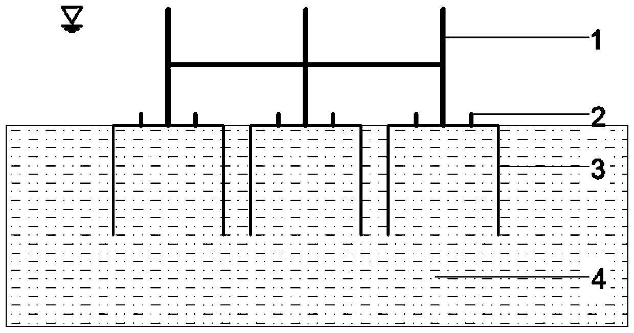 Three-cylinder fan foundation recycling construction method