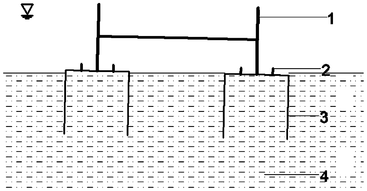 Three-cylinder fan foundation recycling construction method