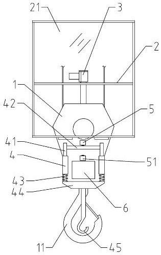 A lifting hook mechanism and crane with automatic shielding protection function