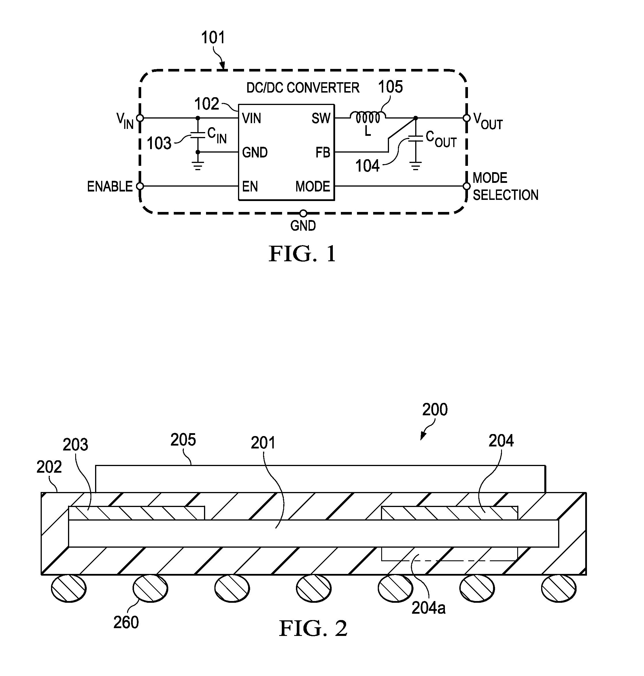 Conductive through-polymer vias for capacitative structures integrated with packaged semiconductor chips