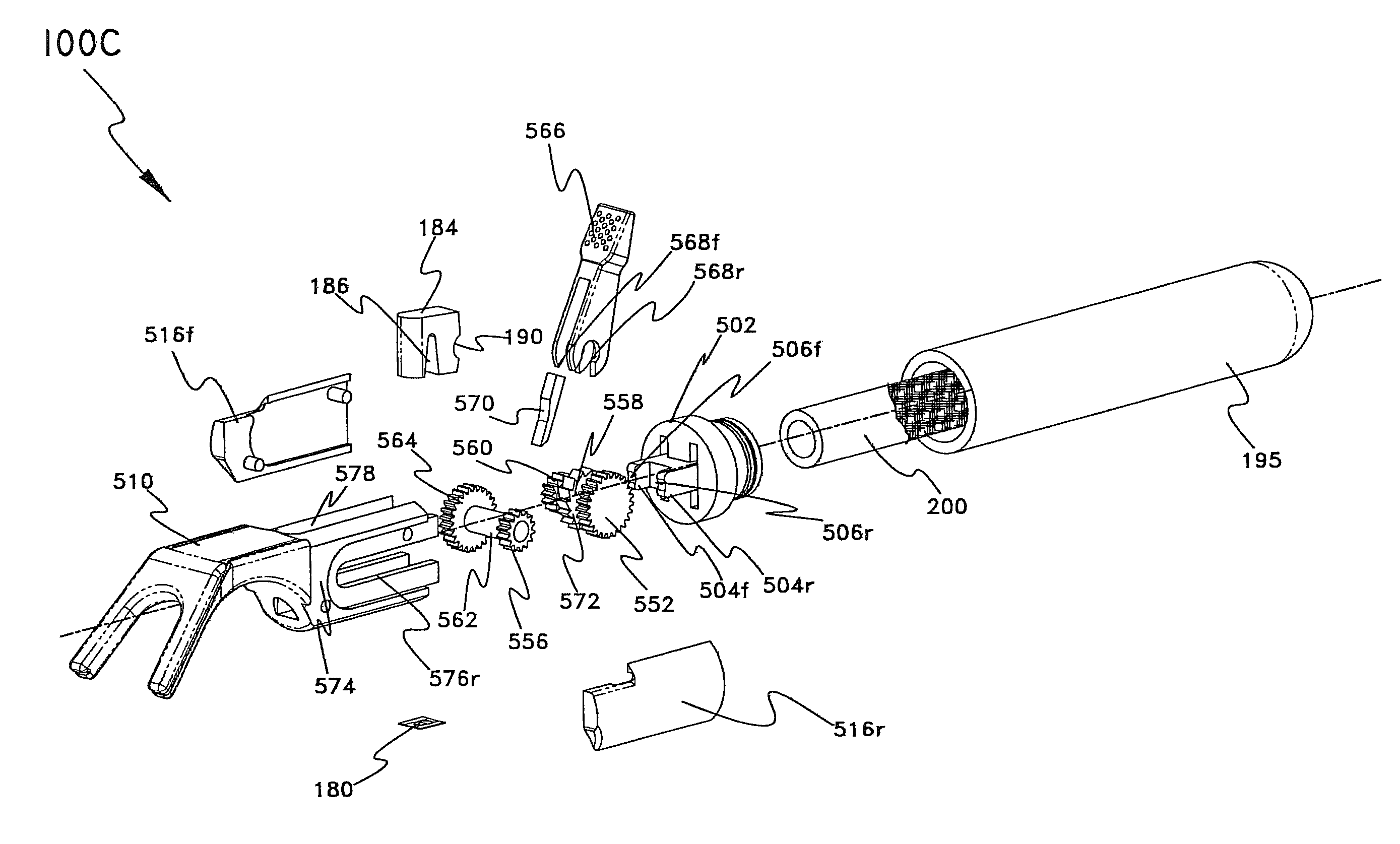 Flossing device with internal floss feed