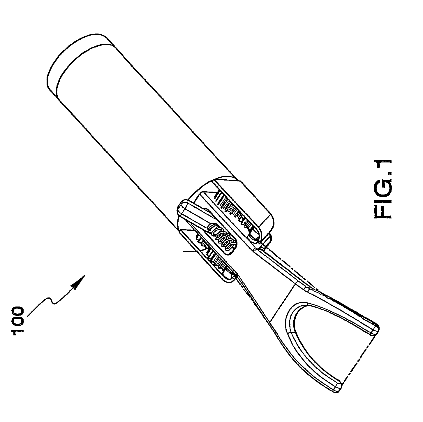 Flossing device with internal floss feed