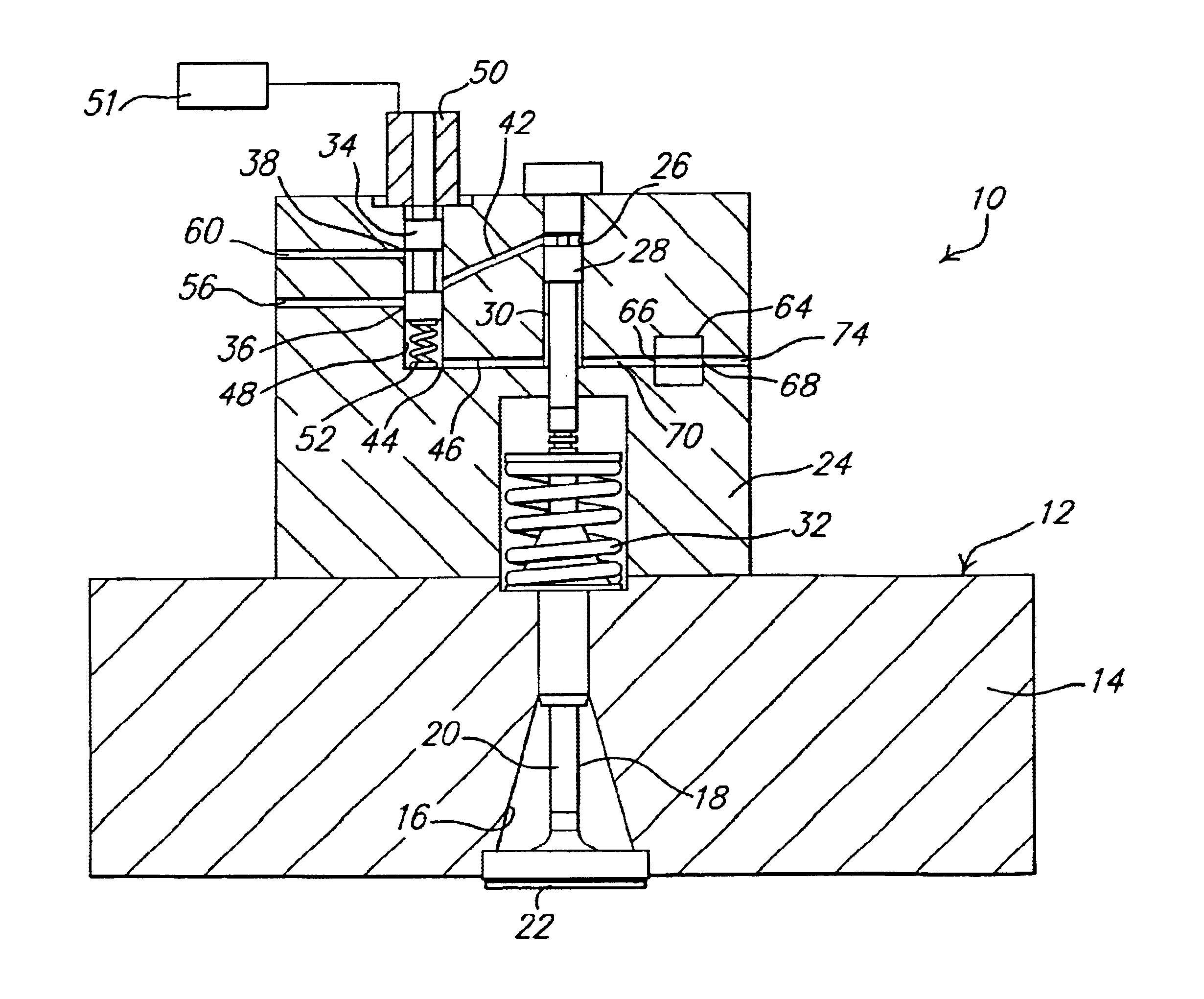 Engine valve actuator assembly with hydraulic feedback