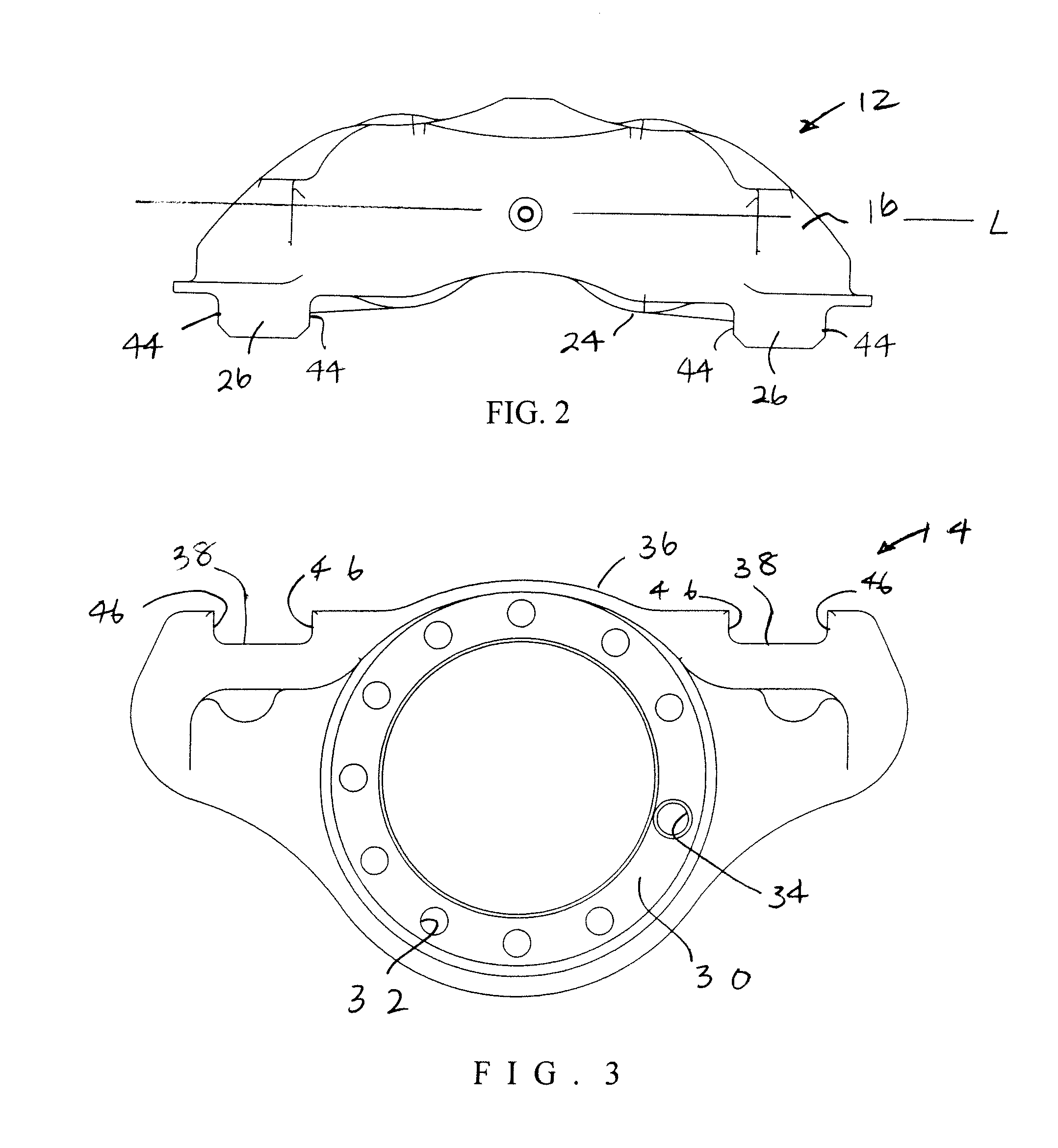 Caliper mounting arrangement