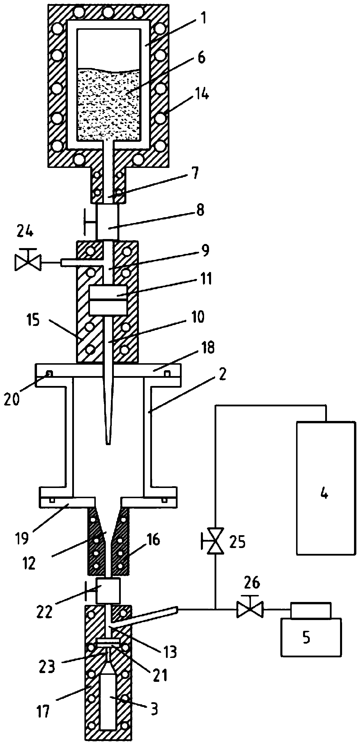 High-temperature heat pipe working medium filling device and method