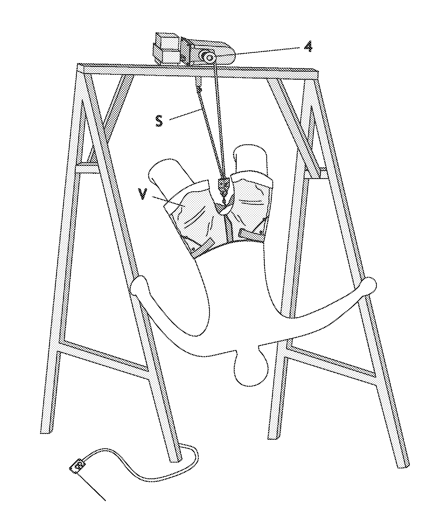 Equipment for vertical stretching and radicular decompression of the spine