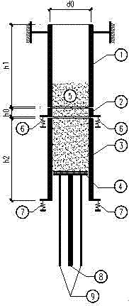 Test method and device measuring silo bulk material pressure and sidewall frictional force