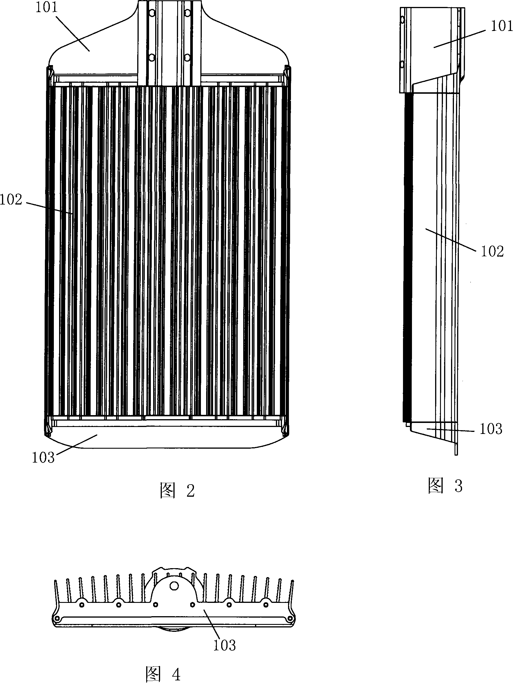 LED road lamp and LED road lamp radiation area expansion method