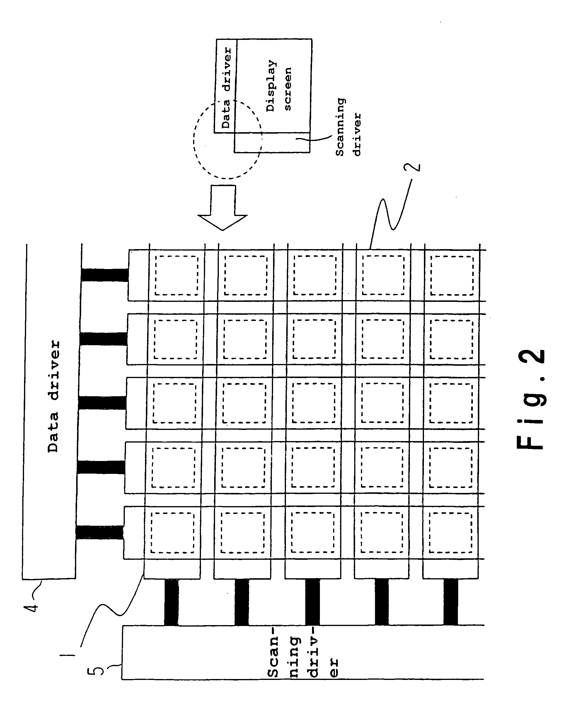 Method for driving an organic electroluminescent display device