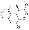 Sterilization composition containing cyanoacrylate bactericide and metalaxyl-M