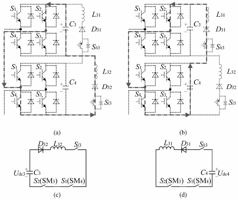 Hybrid MMC sub-module capacitor voltage bidirectional equalization topology