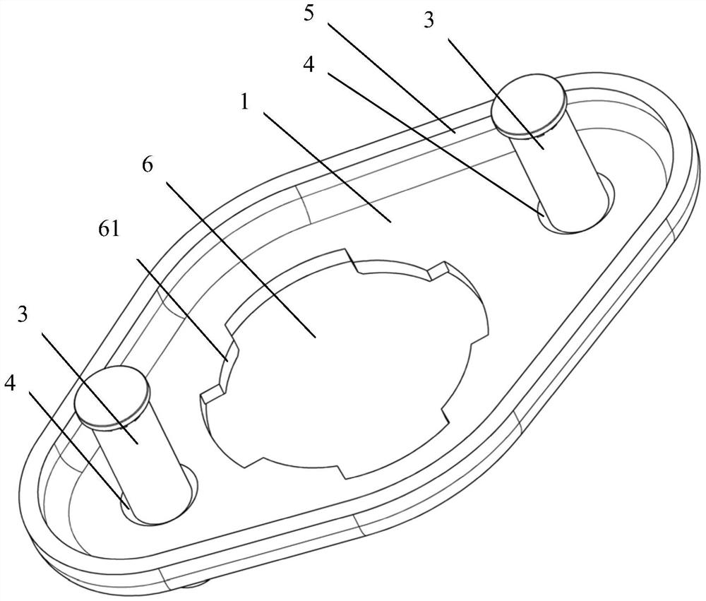 Flange and its assembly with clutch hydraulic master cylinder