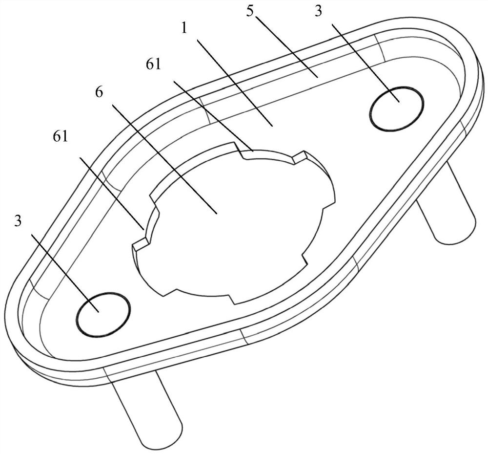 Flange and its assembly with clutch hydraulic master cylinder