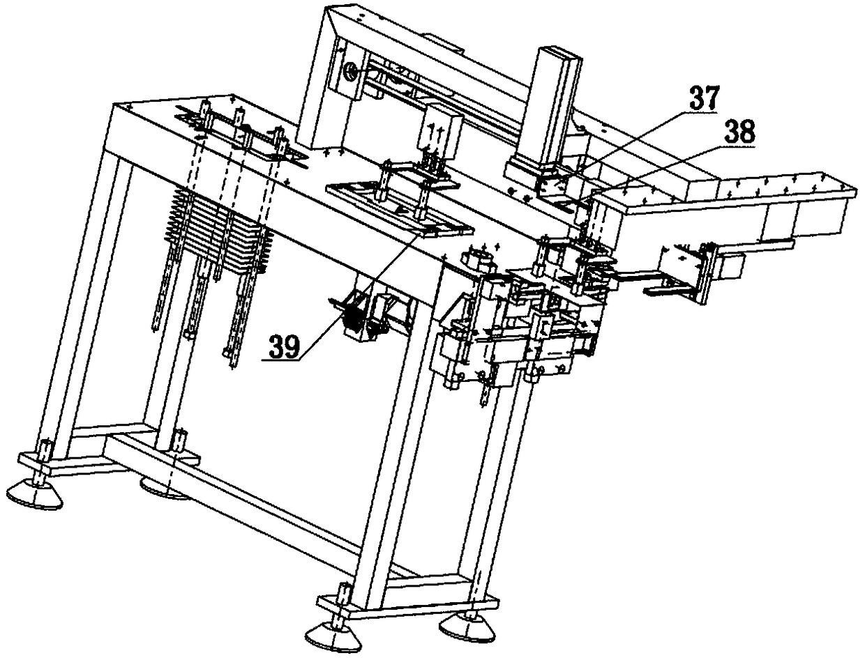 Paper card pothook folding mechanism used in socks packing machine