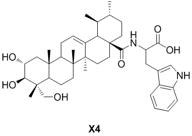 L-tryptophan asiatic acid amide and applications thereof in preparation of antidepressant medicines