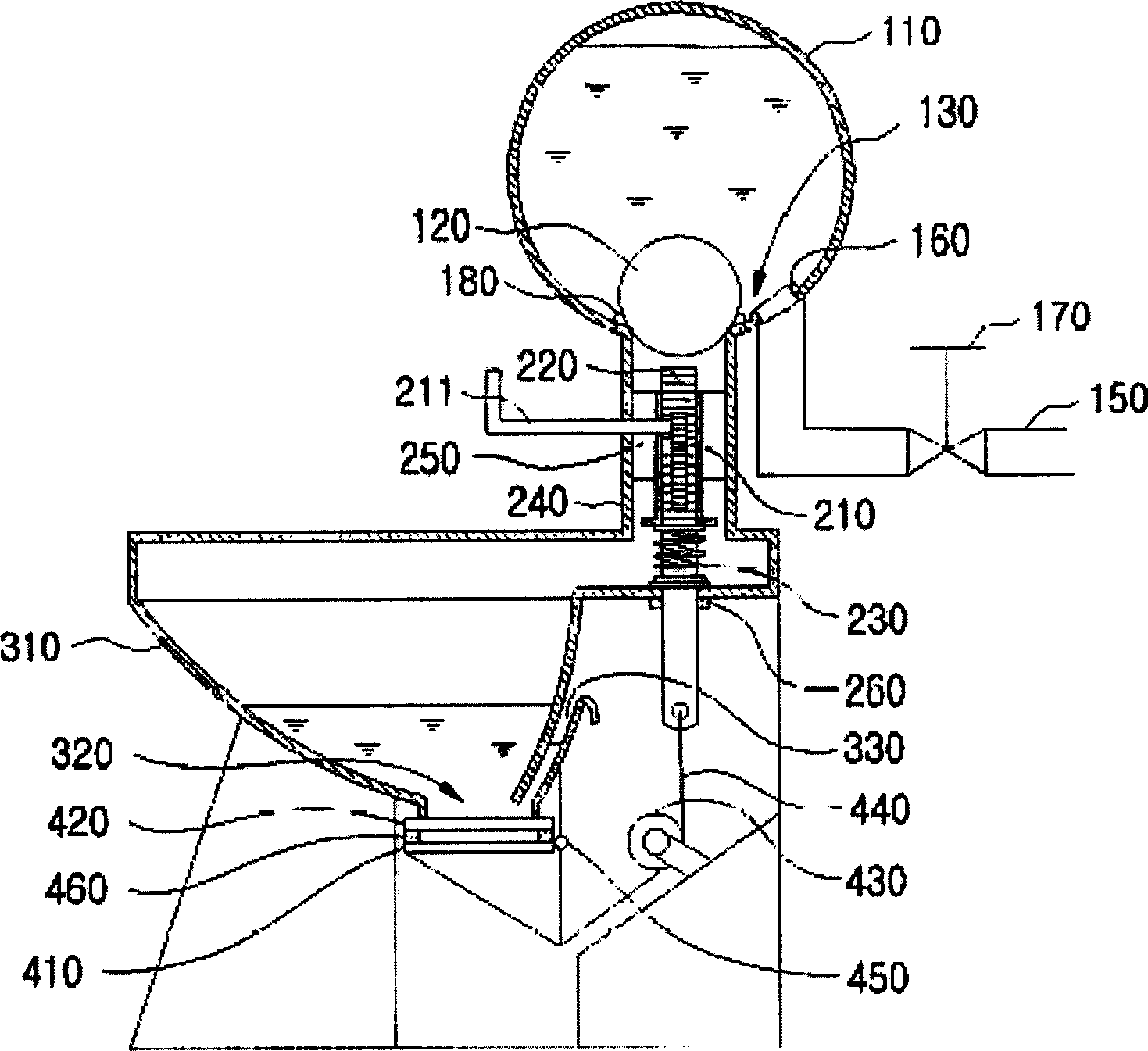 Water savable flush toilet