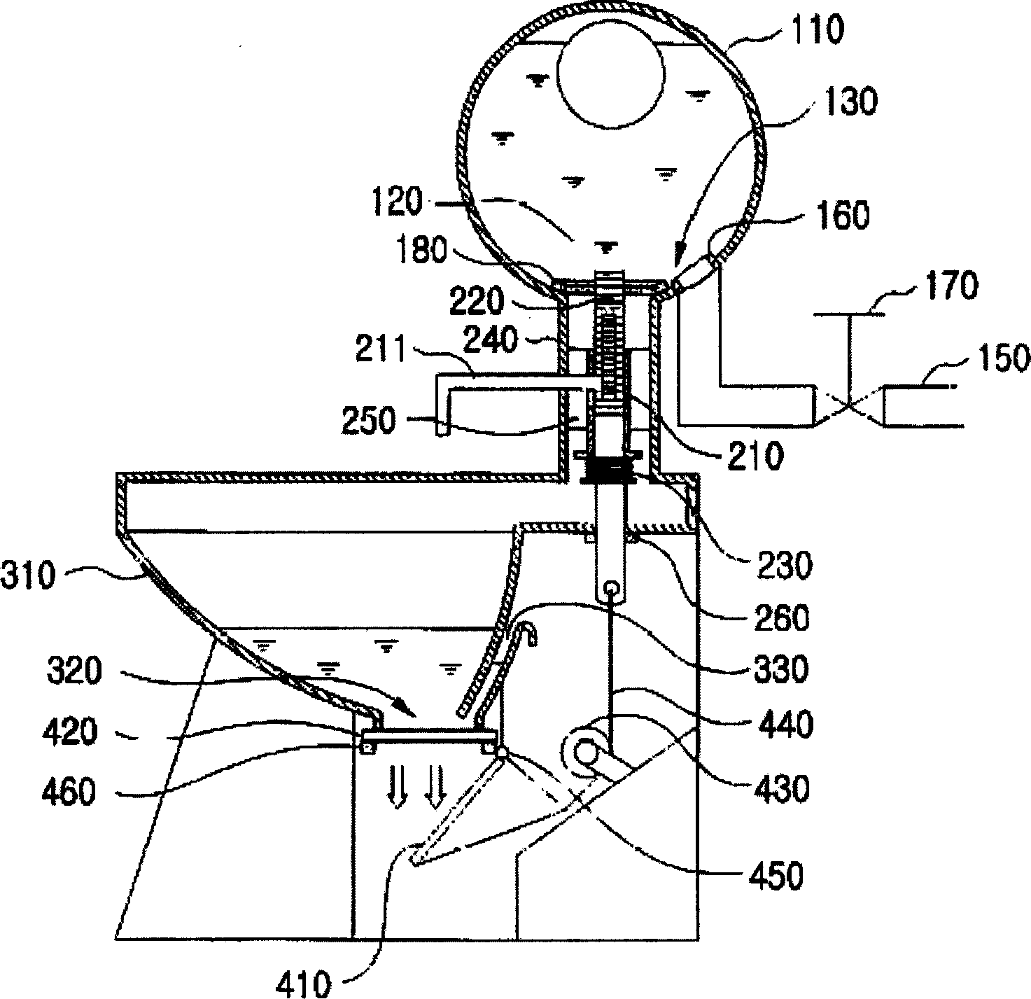 Water savable flush toilet