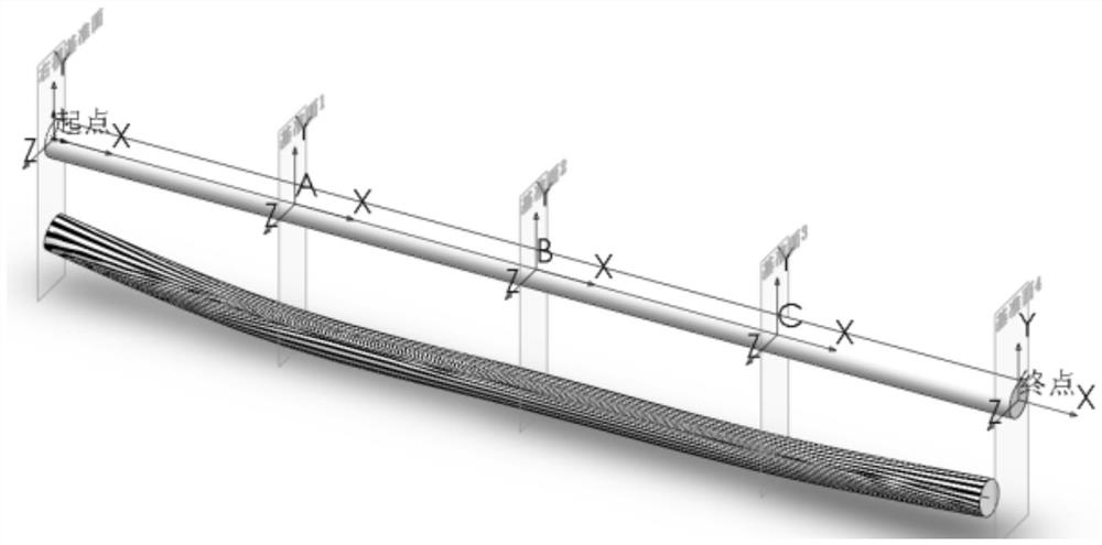 Online monitoring system for three-dimensional deformation of pipeline