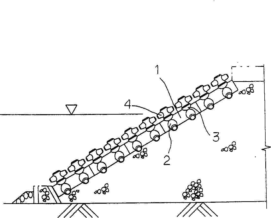 Wave ceasing parts for wave water break coating