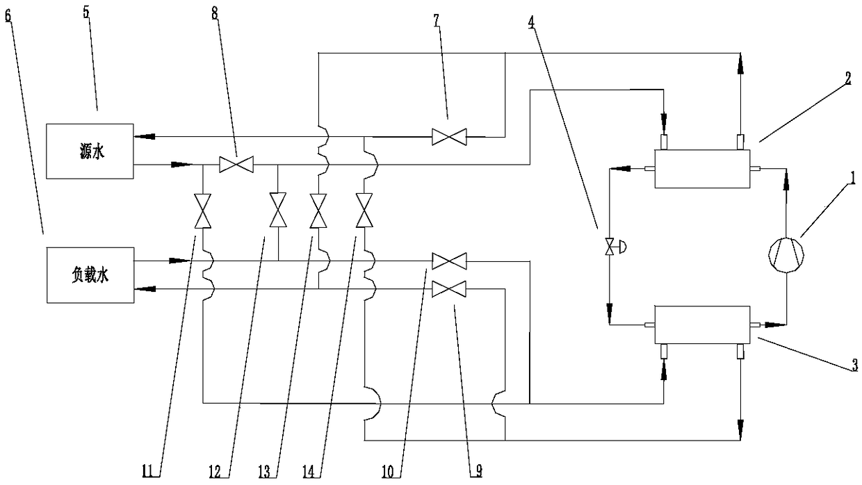 Multi-way reversing valve and heat pump unit