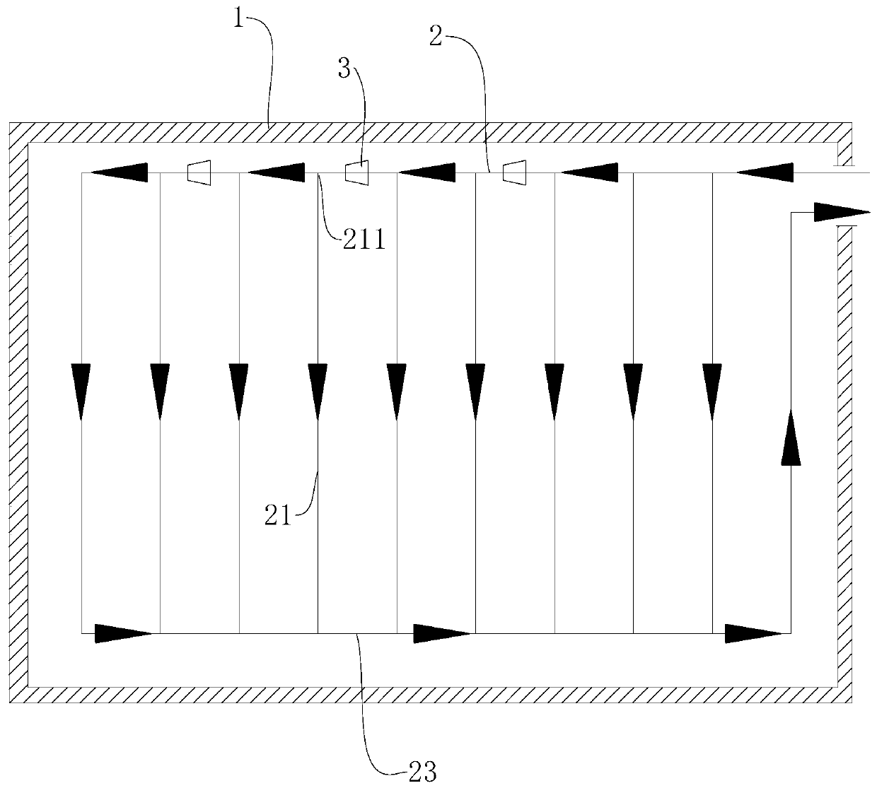 Novel floor heating laying structure, temperature control system and temperature control method