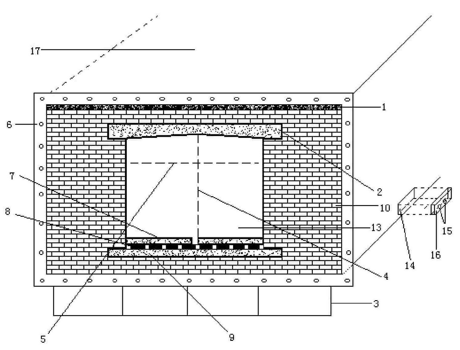 Permanent magnetic ferrite sintering electric kiln