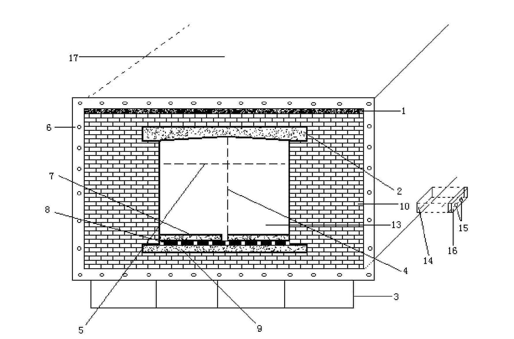 Permanent magnetic ferrite sintering electric kiln