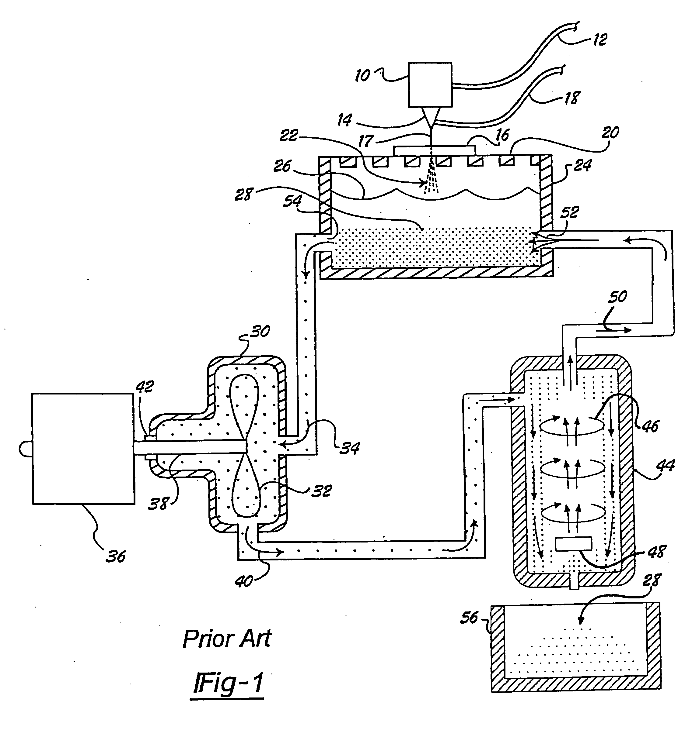 Garnet filtration system for use with water jet cutting tools