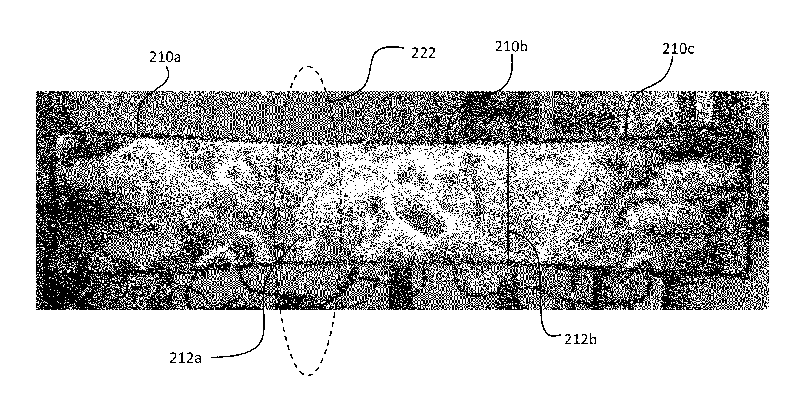 Immersive display with minimized image artifacts