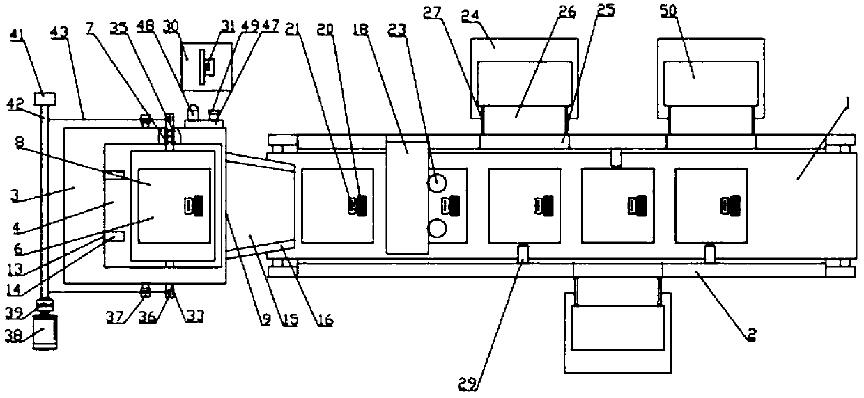 Positioning batch reading device used in clothing circulation process