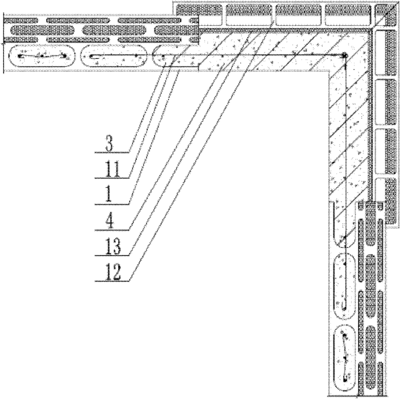 Middle-and-high-storey mixed structure system constructed by concrete dense pillar and gypsum composite wallboards and concrete short legs