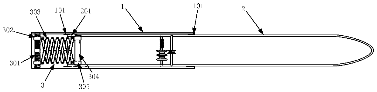 A retractable tail brace for a flying car