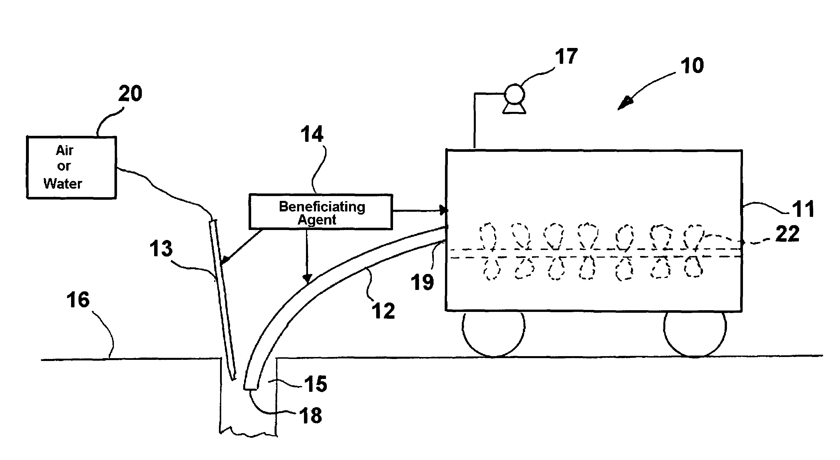 Method and apparatus for beneficiating soils during vacuum excavation