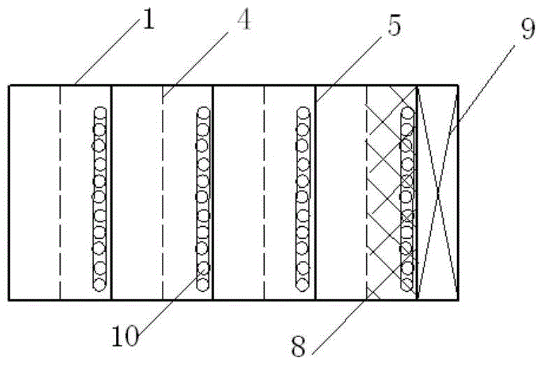 A device for removing synthetic musk in sewage