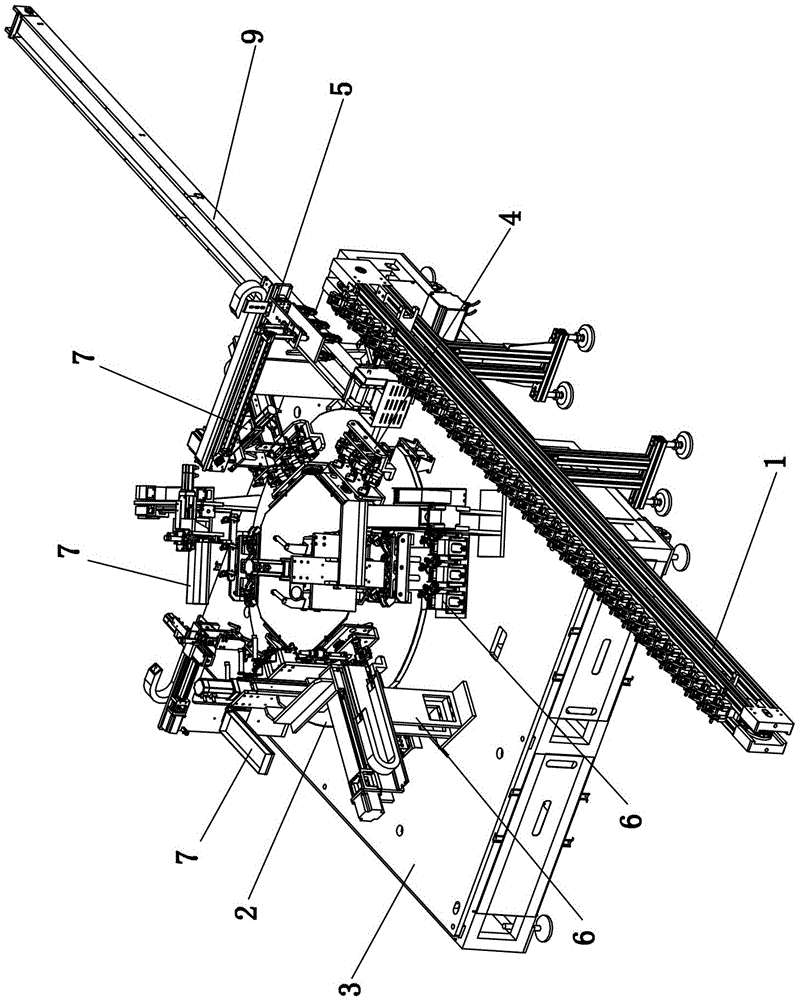 Power source automatic assembly production line and assembly process thereof