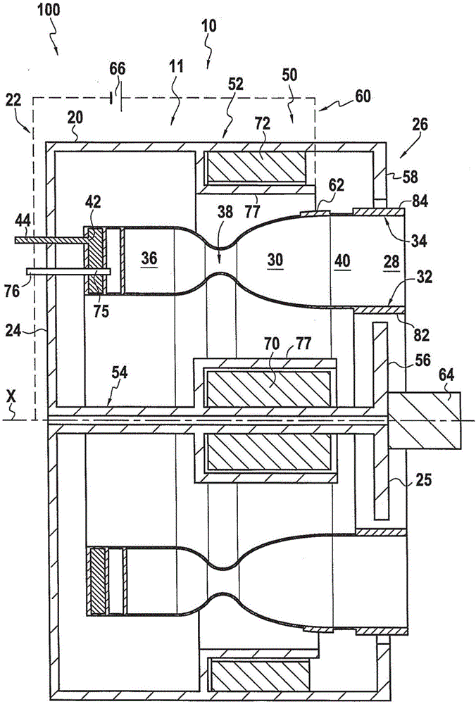 Engine for a spacecraft, and spacecraft comprising such an engine