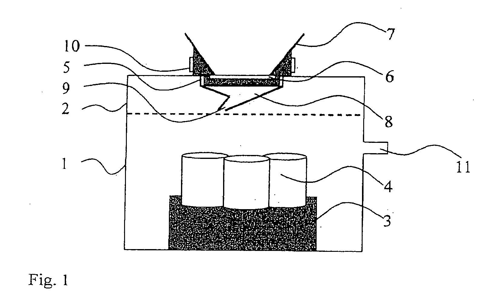 Apparatus and Method for Fractionating Liquids Charged with Particles