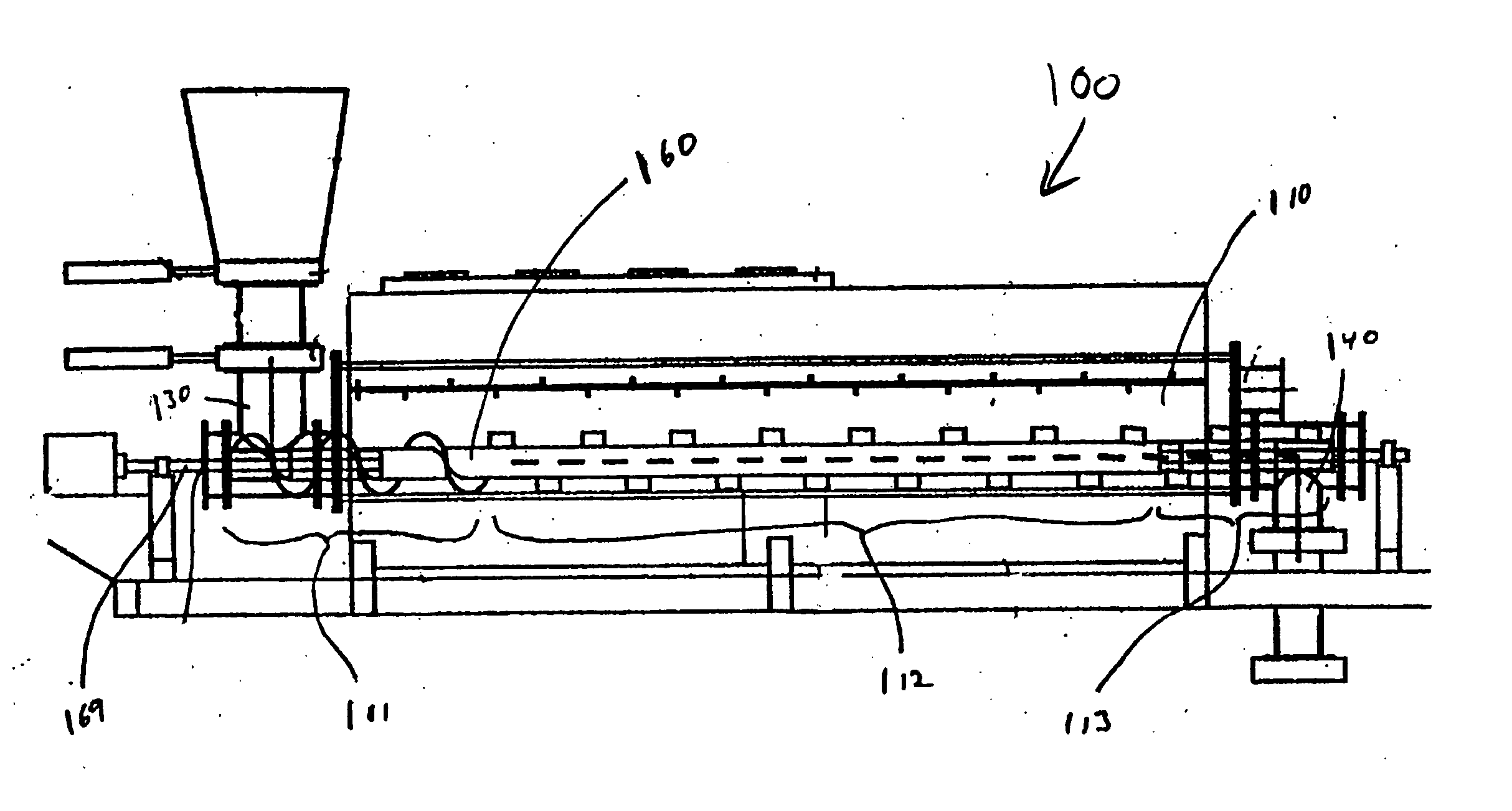 Variable speed pyrolytic waste treatment system