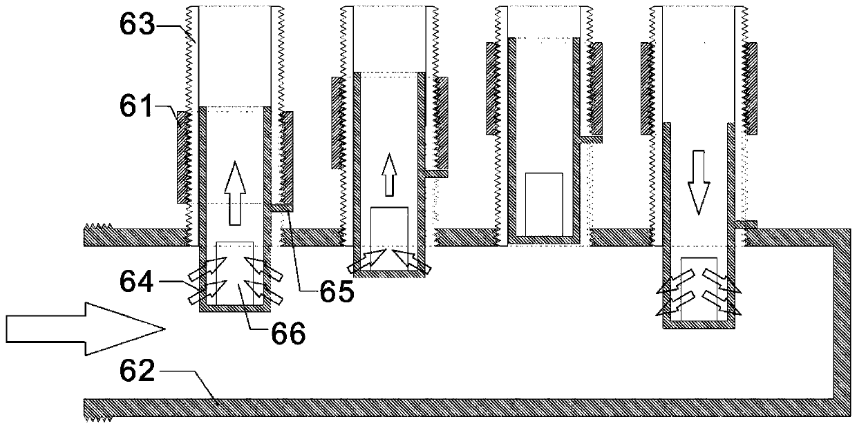 Multilayer ebb-and-flow system based on mechanical one-way adjustable valve