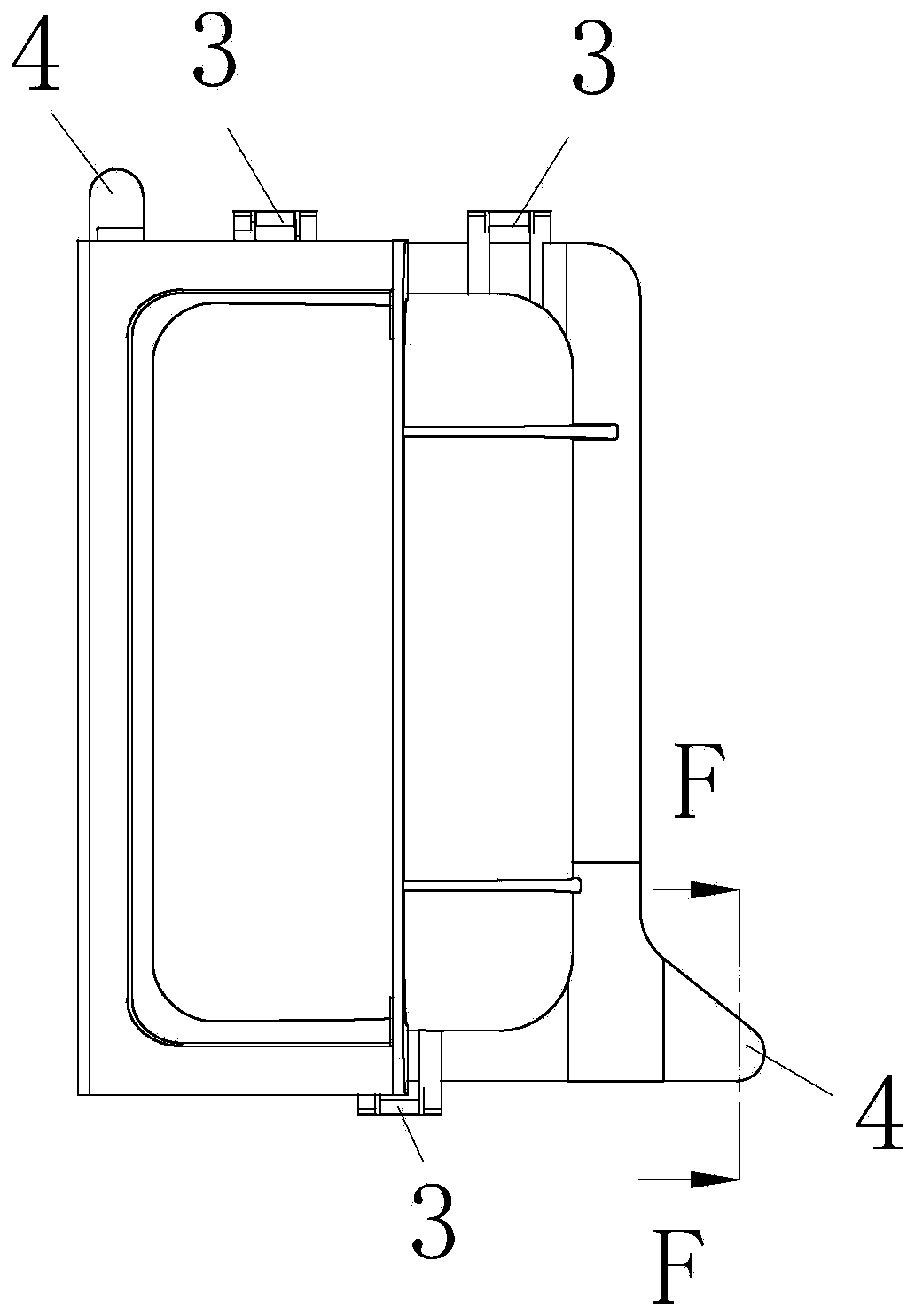 Front evaporator assembly for vehicle air conditioner
