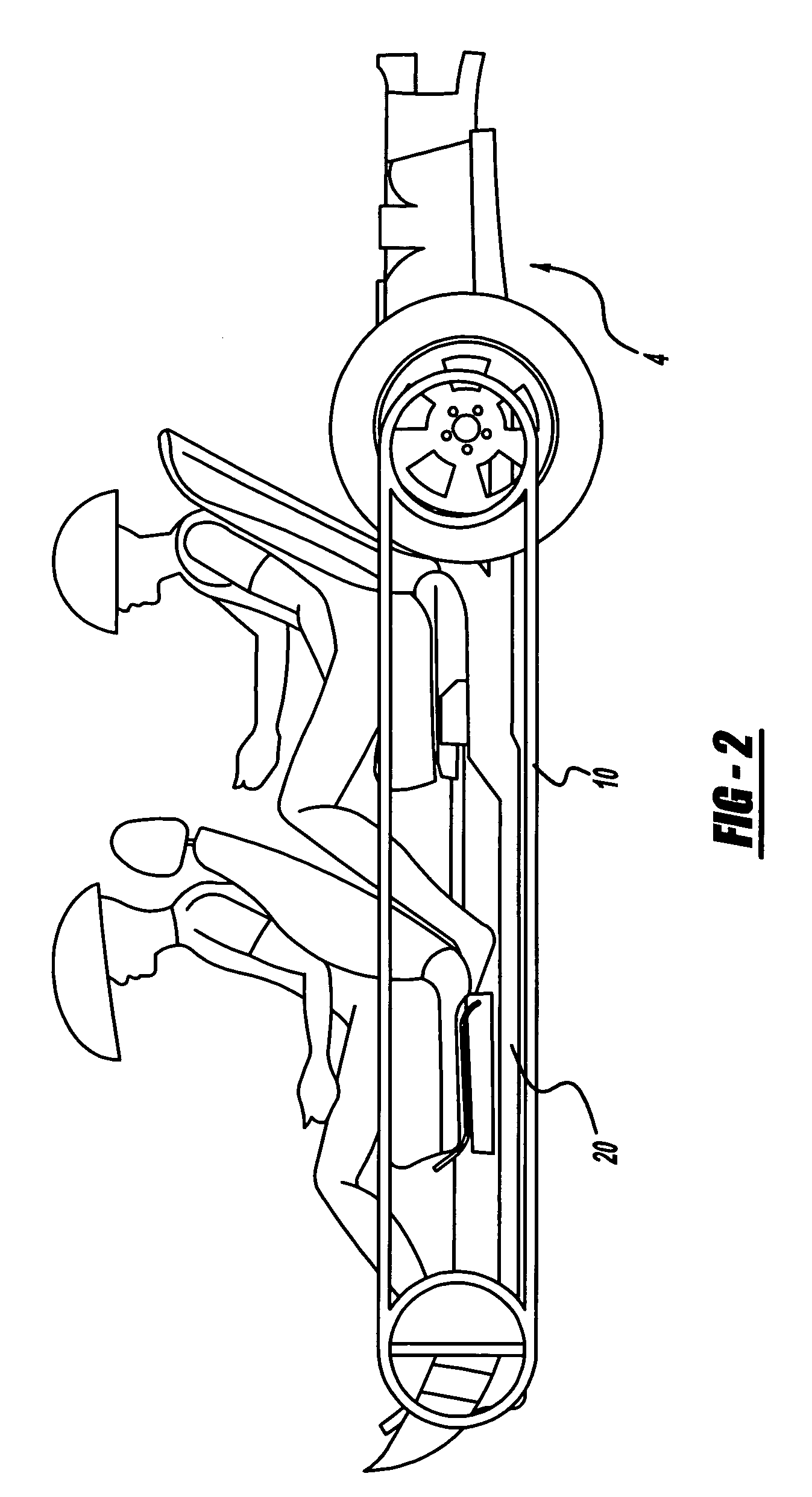 Vehicle frame with integrated high pressure fuel tank