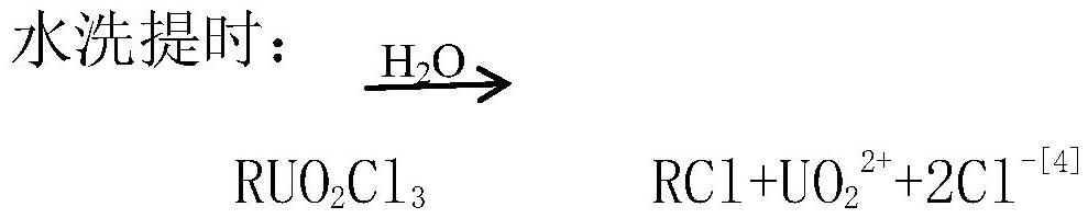 Saturated resin hydrochloric acid protonation transformation water leaching process